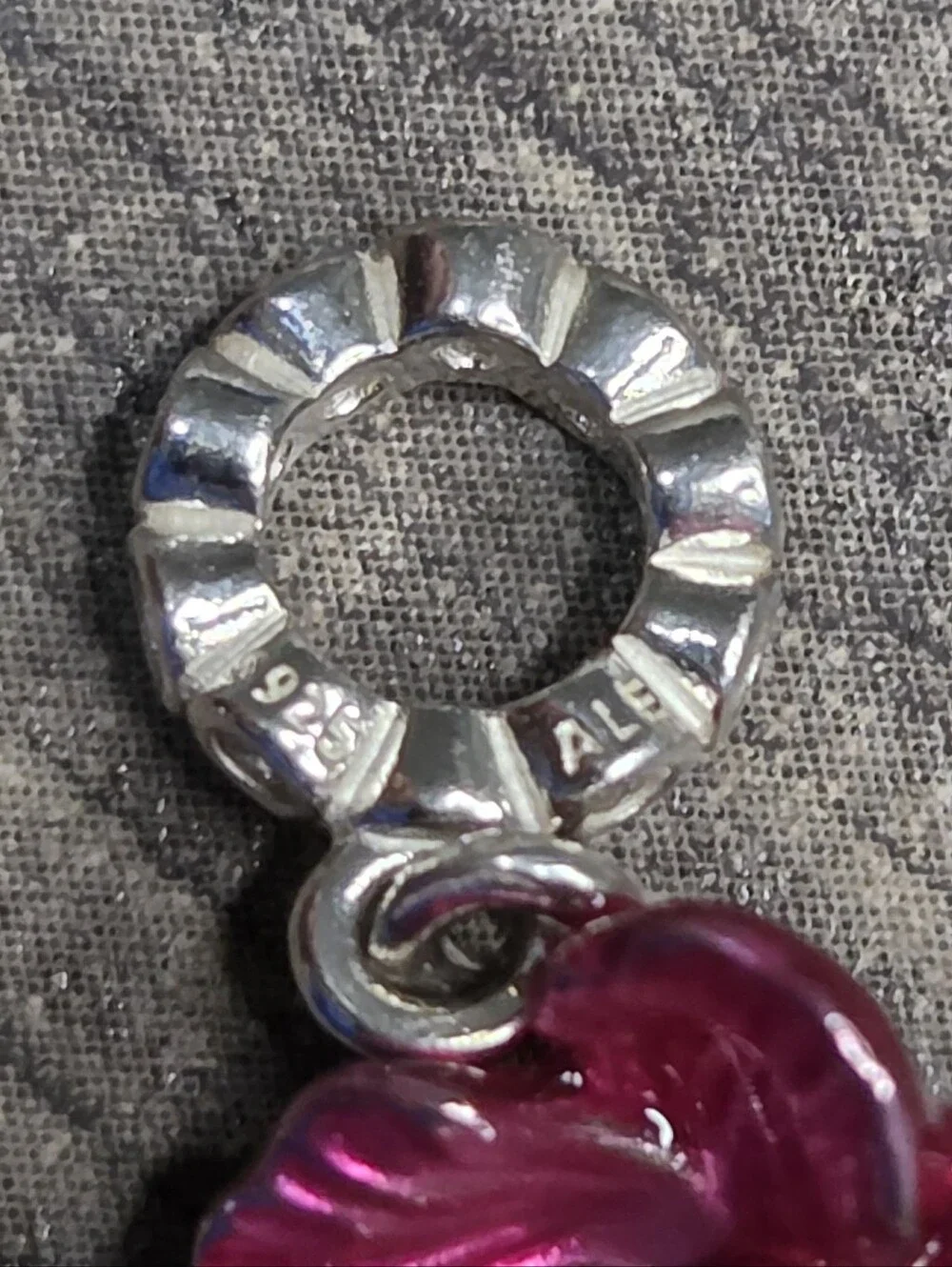 Authentic Pandora Hibiscus Dangle Charm Sterling silver